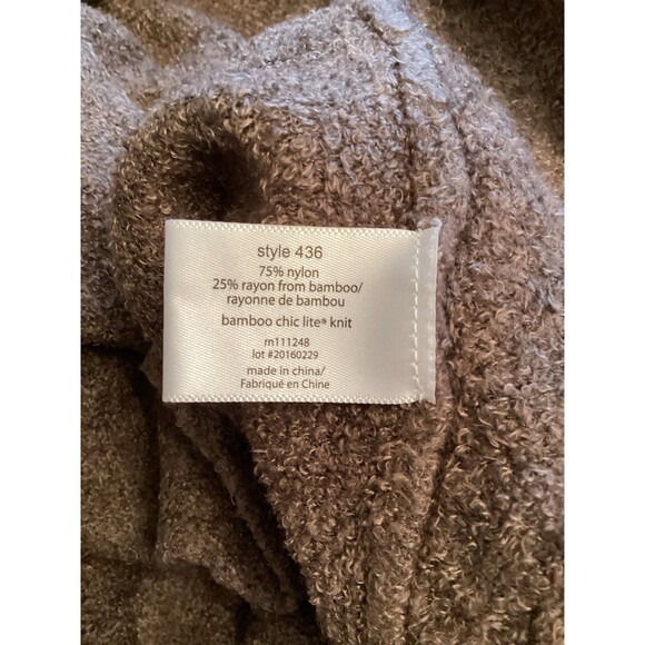 BAREFOOT DREAMS SIZE L/XL COCOA BROWN BAMBOO CHIC LITE CARDIGAN SWEATER - Picture 6 of 6